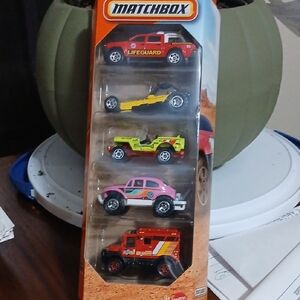 Matchbox Rescue and Adventure Vehicle Pack - Red, Yellow, Pink